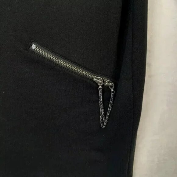 Alice + Olivia Boat Neck Solid Black Zipper Detail Mini Dress - Picture 3 of 4